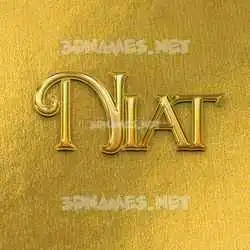 niat in All Gold style - 3D name wallpaper