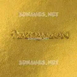 niazqambrani in All Gold style - 3D name wallpaper
