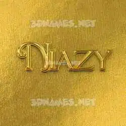 niazy in All Gold style - 3D name wallpaper