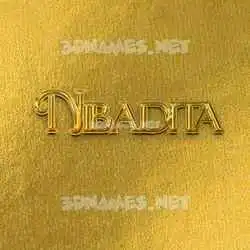 nibadita in All Gold style - 3D name wallpaper
