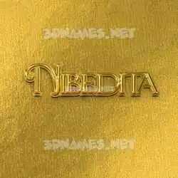 nibedita in All Gold style - 3D name wallpaper