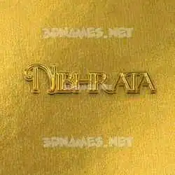 nibhrata in All Gold style - 3D name wallpaper