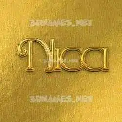 nicci in All Gold style - 3D name wallpaper