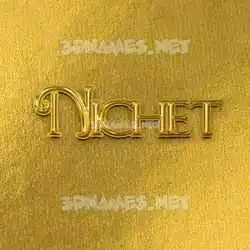 nichet in All Gold style - 3D name wallpaper