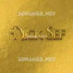 nick sef in All Gold style - 3D name wallpaper