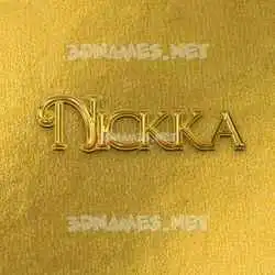 nickka in All Gold style - 3D name wallpaper