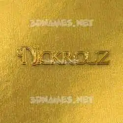 nickrouz in All Gold style - 3D name wallpaper