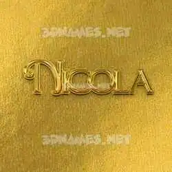 nicola in All Gold style - 3D name wallpaper
