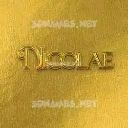 nicolae in All Gold style - 3D name wallpaper