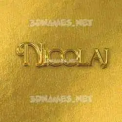 nicolaj in All Gold style - 3D name wallpaper
