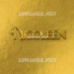 nicoleen in All Gold style - 3D name wallpaper
