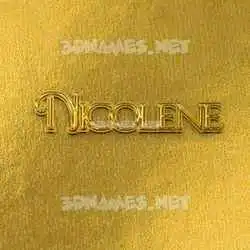 nicolene in All Gold style - 3D name wallpaper