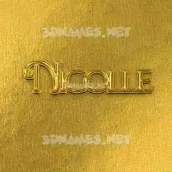 nicolle in All Gold style - 3D name wallpaper