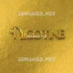 nicotine in All Gold style - 3D name wallpaper