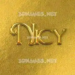 nicy in All Gold style - 3D name wallpaper