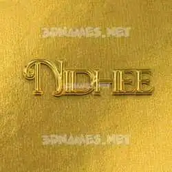 nidhee in All Gold style - 3D name wallpaper
