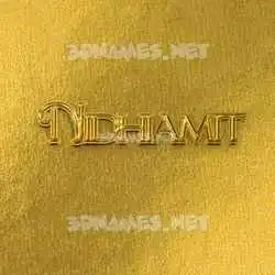 nidhiamit in All Gold style - 3D name wallpaper