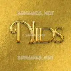nids in All Gold style - 3D name wallpaper
