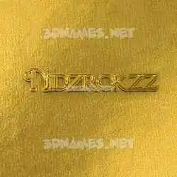 nidzrokzz in All Gold style - 3D name wallpaper