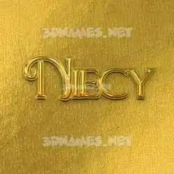 niecy in All Gold style - 3D name wallpaper