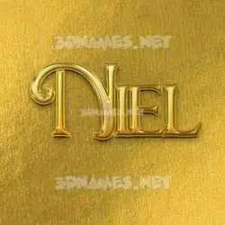 niel in All Gold style - 3D name wallpaper