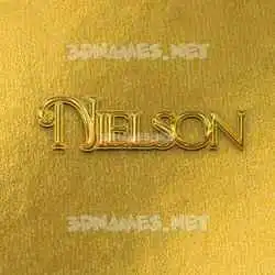 nielson in All Gold style - 3D name wallpaper