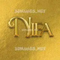 nifa in All Gold style - 3D name wallpaper