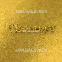 nigahhayat in All Gold style - 3D name wallpaper