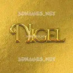 nigel in All Gold style - 3D name wallpaper