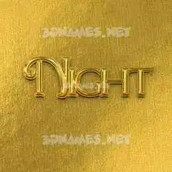 night in All Gold style - 3D name wallpaper