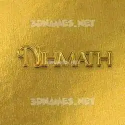 nihmath in All Gold style - 3D name wallpaper