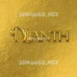 nijanth in All Gold style - 3D name wallpaper