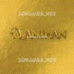 nijanthan in All Gold style - 3D name wallpaper