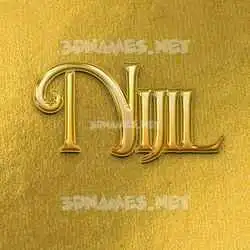 nijil in All Gold style - 3D name wallpaper