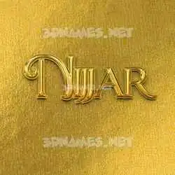 nijjar in All Gold style - 3D name wallpaper