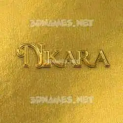 nikara in All Gold style - 3D name wallpaper