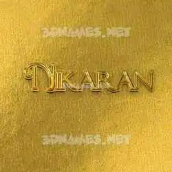 nikaran in All Gold style - 3D name wallpaper
