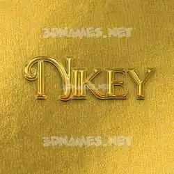 nikey in All Gold style - 3D name wallpaper
