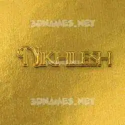 nikhilesh in All Gold style - 3D name wallpaper