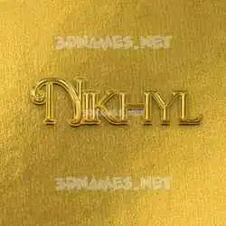 nikhyl in All Gold style - 3D name wallpaper