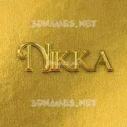 nikka in All Gold style - 3D name wallpaper