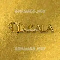 nikkala in All Gold style - 3D name wallpaper