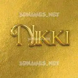 nikki in All Gold style - 3D name wallpaper