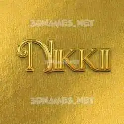 nikkii in All Gold style - 3D name wallpaper