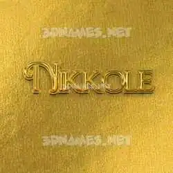 nikkole in All Gold style - 3D name wallpaper