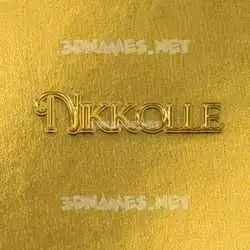 nikkolle in All Gold style - 3D name wallpaper