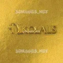 nikolaus in All Gold style - 3D name wallpaper