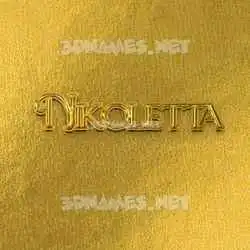 nikoletta in All Gold style - 3D name wallpaper