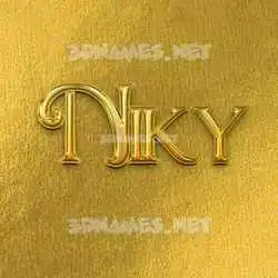 niky in All Gold style - 3D name wallpaper