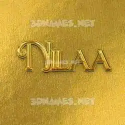 nilaa in All Gold style - 3D name wallpaper